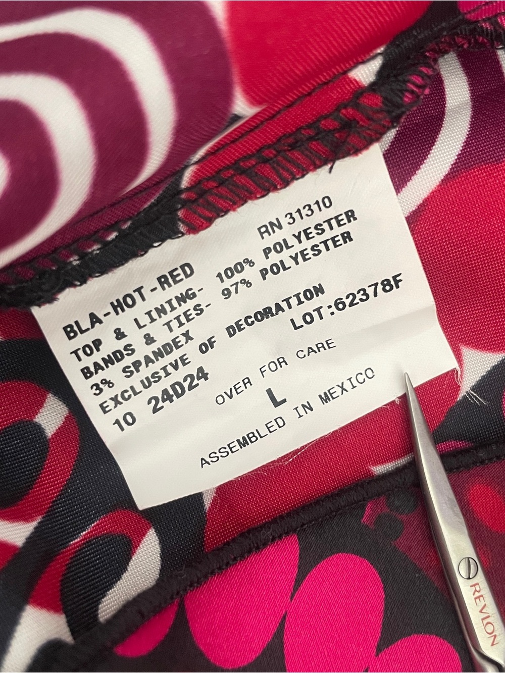 Babydoll Tank Top Womens Large Red Swirl Print Empire Waist Boho Euro Whimsy Y2K - Picture 11 of 11
